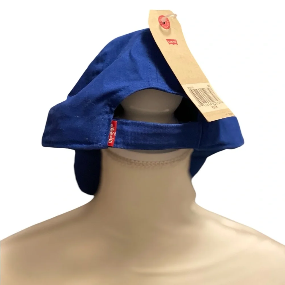 Authentic Levis Blue Red Youth Ball Cap Hat Hook & Loop Adjustable Baseball - Picture 3 of 6